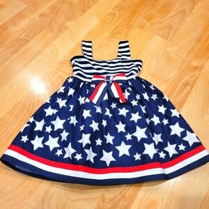 Youngland Red White And Blue Star Dress Size 2T